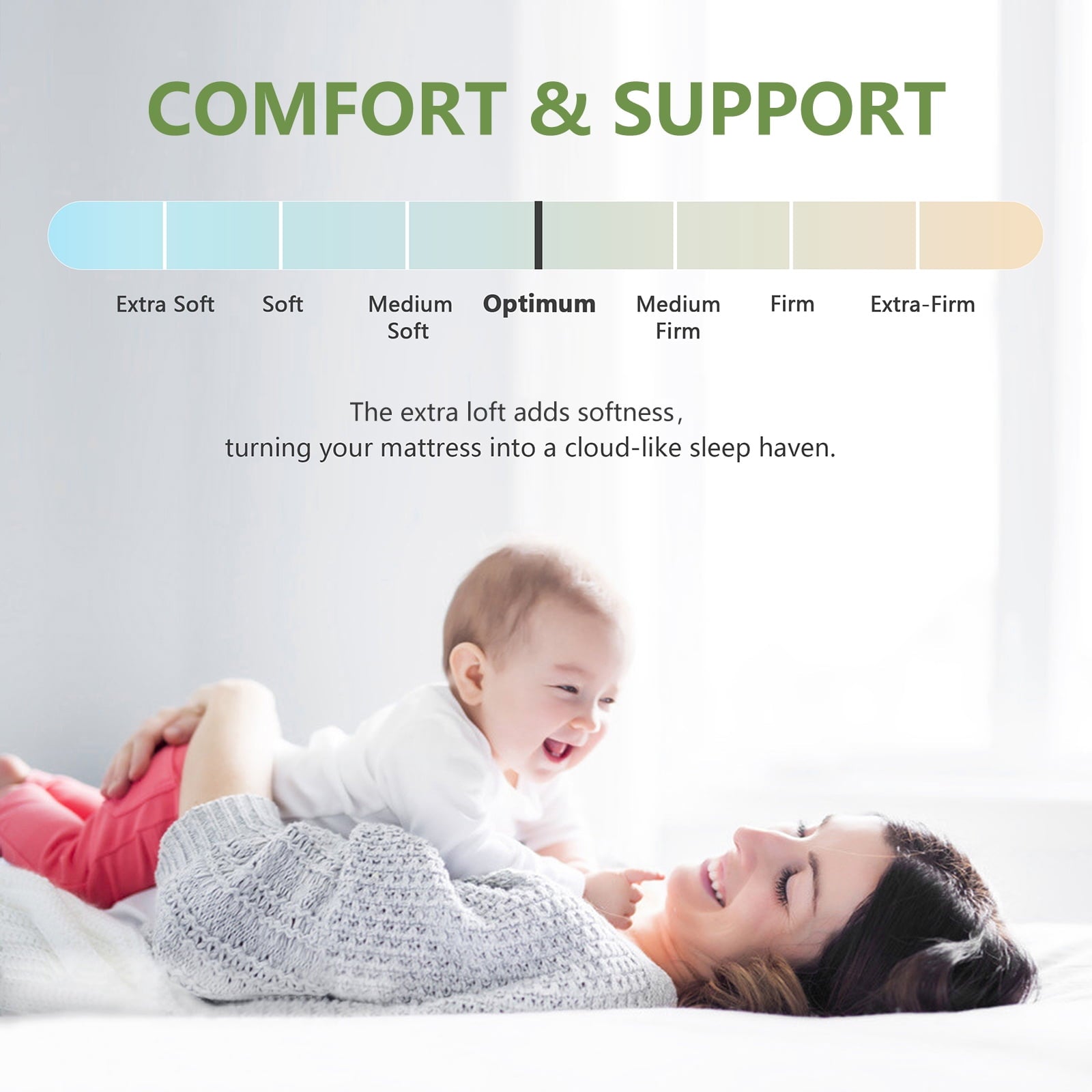Mattress Topper Short Queen RV Size ,Bamboo Extra Thick Mattress Pad Cover Soft Plush Noiseless Down Alternative Fill,with 8-21" Deep Pocket